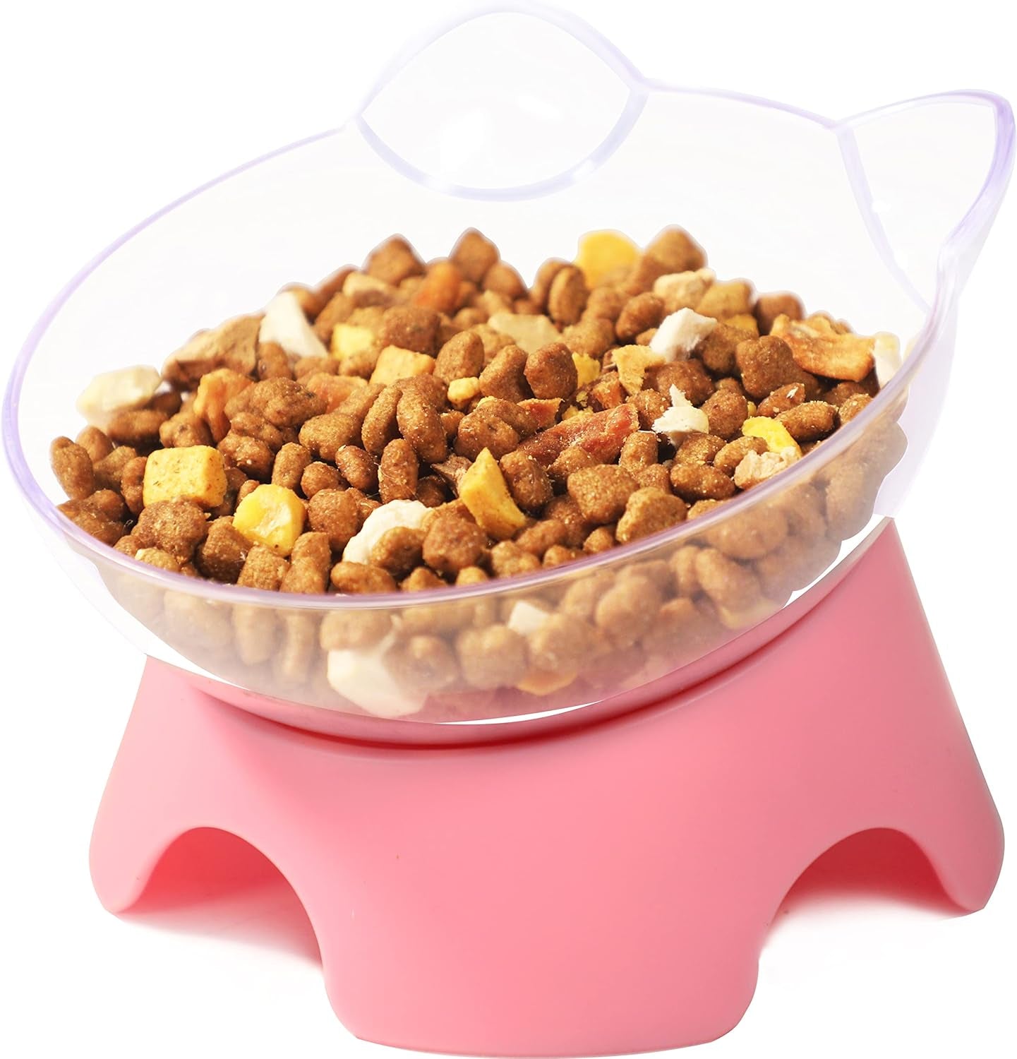 Elevate Mealtime with Stylish Adjustable Raised Cat Food Bowls - Ergonomic Tilted Dishes for Cats and Small Dogs (Arcuation-Blue)
