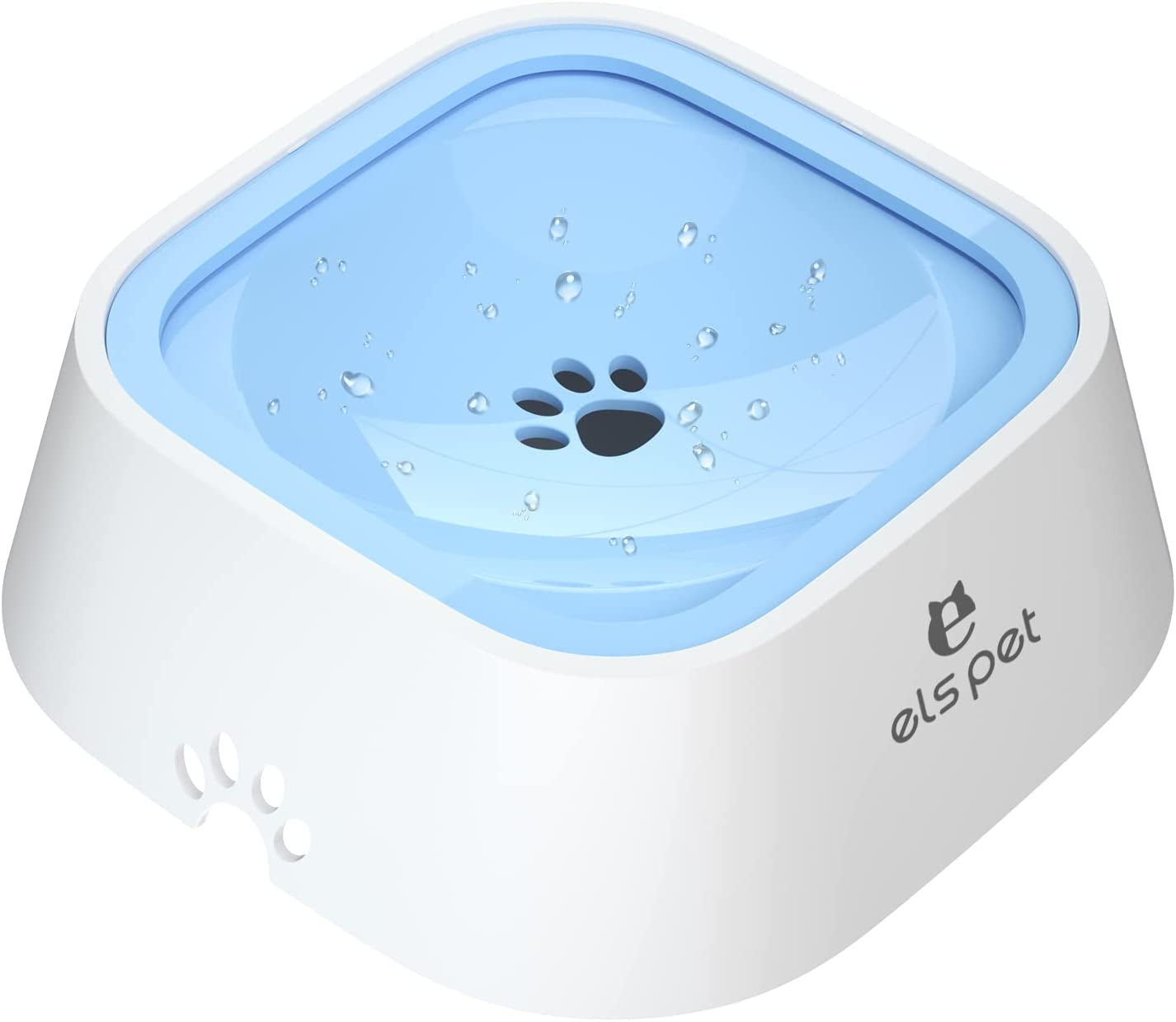 No Spill, No Drip Travel Bowl - 35oz Slow Water Feeder for Dogs & Cats in Stylish Grey