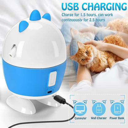 Exciting 2-in-1 Interactive Cat Toy: Rechargeable Light & Feather Fun for Indoor Cats - Adjustable Automatic Playtime!