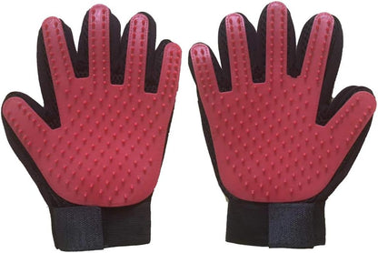 Transform Grooming Time with the Blue De-Shedding Grooming Glove for Dogs & Cats - Effortless Fur Removal & Gentle Massage - 1-2 Pairs Included