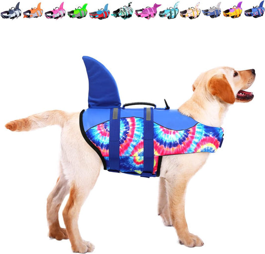 Ultimate Shark Dog Life Jacket - Premium Safety Vest for Swimming & Boating, Perfect Floatation Swimsuits for All Dog Sizes in Blue Bandhnu