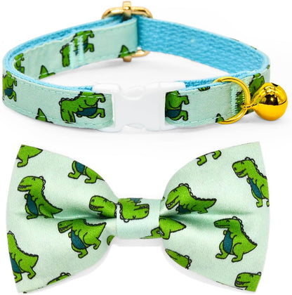 Stylish Sushi Cat Collar Bow Set - Safe Breakaway Collar with Adorable Bowtie for Kittens and Cats