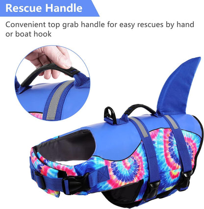 Ultimate Shark Dog Life Jacket - Premium Safety Vest for Swimming & Boating, Perfect Floatation Swimsuits for All Dog Sizes in Blue Bandhnu