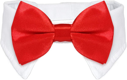 Elegant Adjustable Dog Bow Tie Collar - Ideal for Weddings and Formal Occasions - Black Tuxedo Design for Medium to Large Dogs
