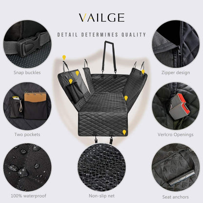 Ultimate Waterproof Dog Car Seat Cover - Scratch-Resistant Hammock with Mesh Window for Enhanced Comfort and Safety on Every Journey