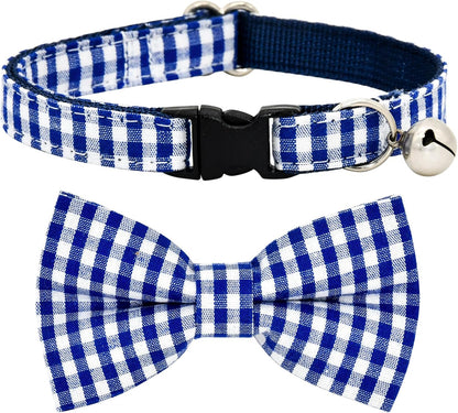 Stylish Sushi Cat Collar Bow Set - Safe Breakaway Collar with Adorable Bowtie for Kittens and Cats