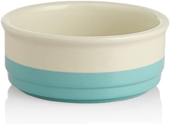 Charming Gray Ceramic Dog Bowl with Bone Pattern - Perfect 16 Fl Oz Dining Dish for Small Dogs