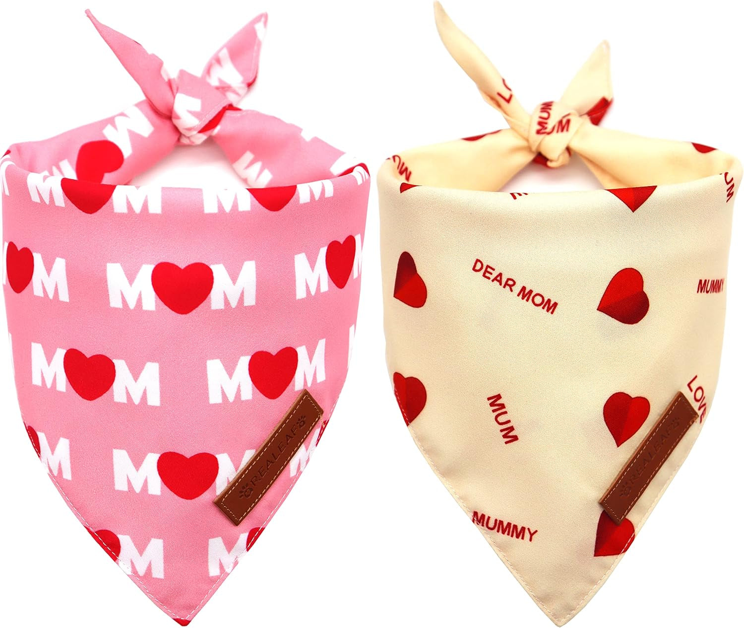 Celebrate Love with Our Valentine's Day Dog Bandanas - Stylish 2 Pack Reversible Scarves for Medium & Large Dogs, Made from Durable Fabric for Unforgettable Holiday Moments