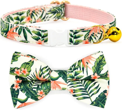 Stylish Sushi Cat Collar Bow Set - Safe Breakaway Collar with Adorable Bowtie for Kittens and Cats