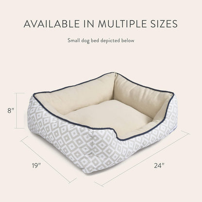 Indulge Your Dog in Luxury with the Now House Grey Diamond Cuddler Dog Bed - Small, Stylish & Washable!