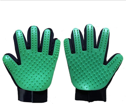 Transform Grooming Time with the Blue De-Shedding Grooming Glove for Dogs & Cats - Effortless Fur Removal & Gentle Massage - 1-2 Pairs Included