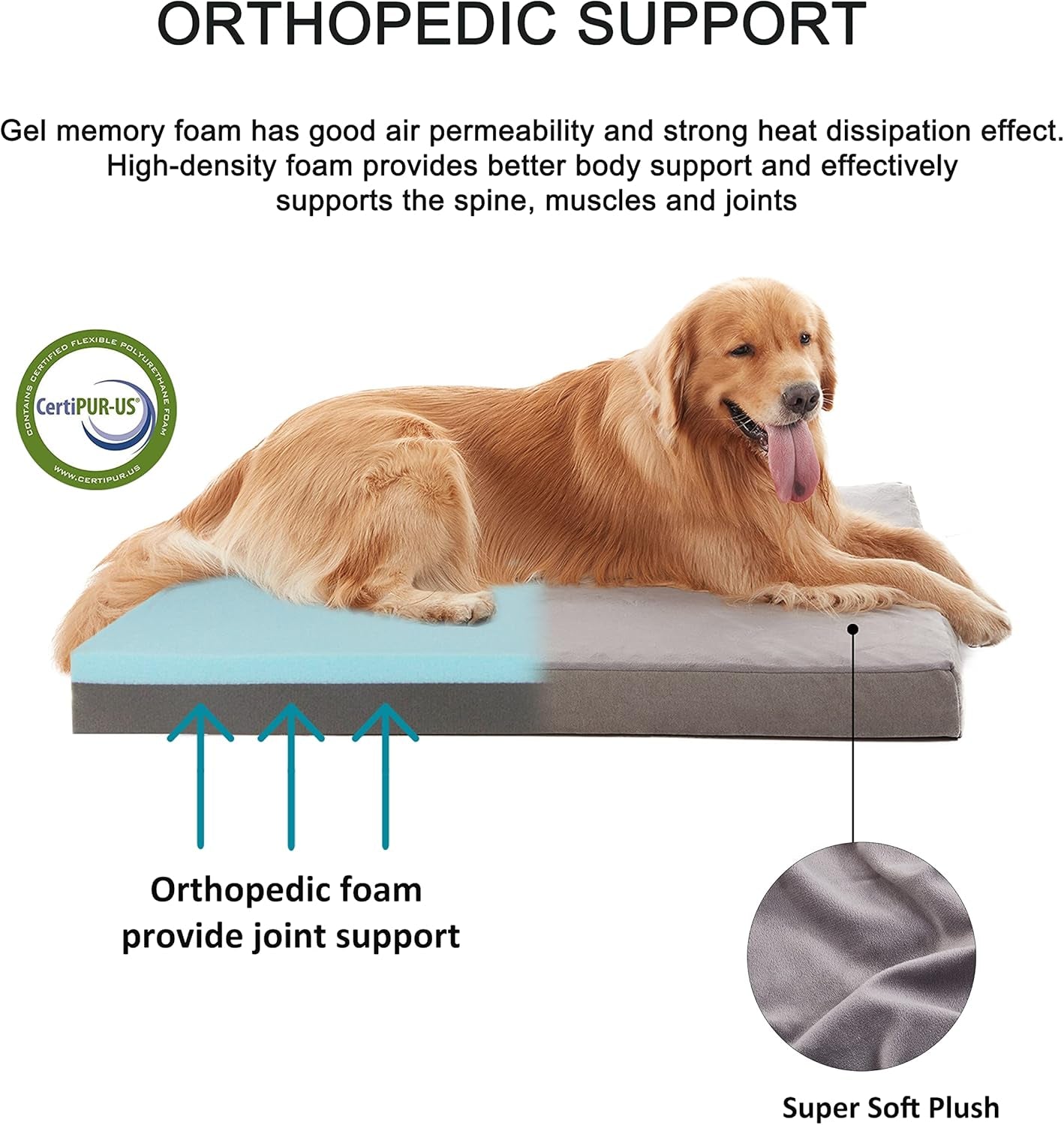 Elevate Your Dog's Comfort with the Premium Orthopedic Memory Foam Bed - Perfect for Extra Large Dogs, Waterproof & Easy-Clean Design!
