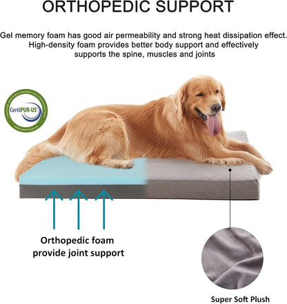 Elevate Your Dog's Comfort with the Premium Orthopedic Memory Foam Bed - Perfect for Extra Large Dogs, Waterproof & Easy-Clean Design!
