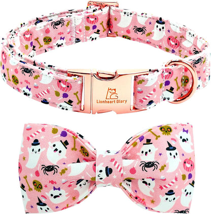 Charming Adjustable Floral Dog Collar with Bowtie - Perfect Comfort and Style for Your Beloved Pup