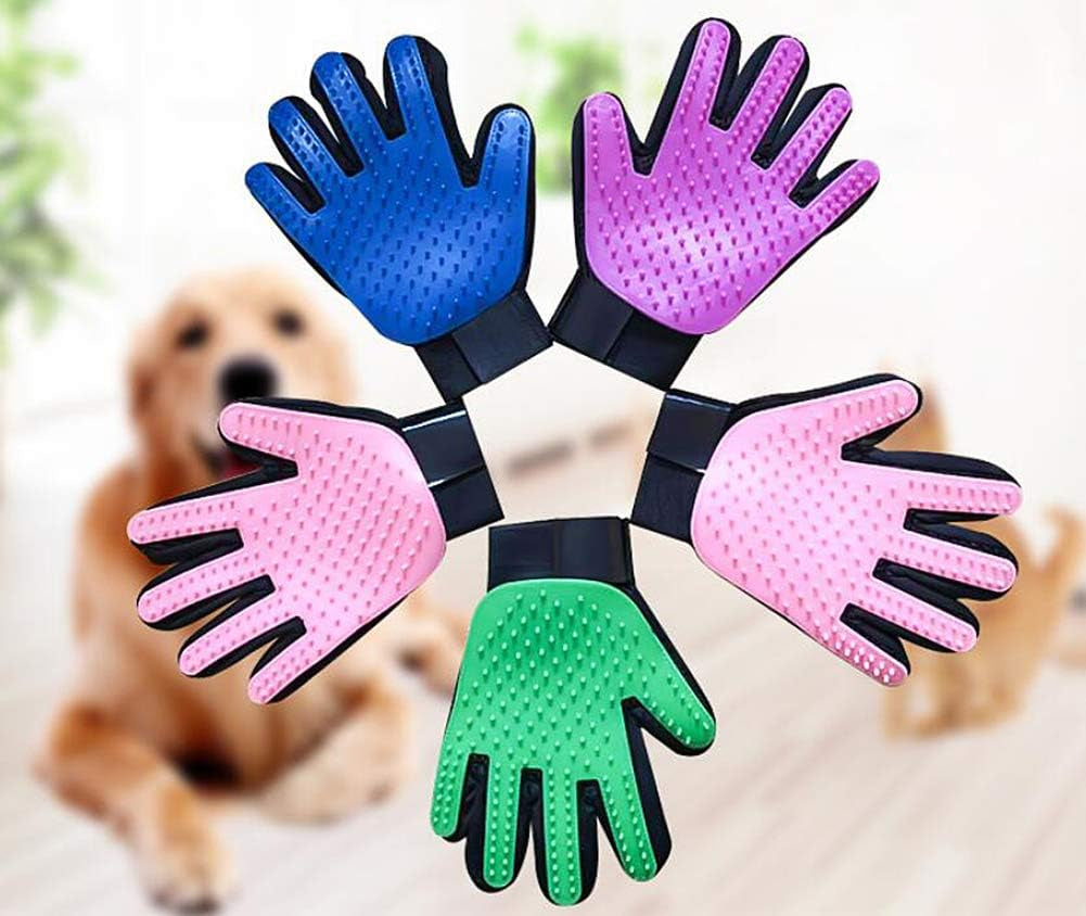 Transform Grooming Time with the Blue De-Shedding Grooming Glove for Dogs & Cats - Effortless Fur Removal & Gentle Massage - 1-2 Pairs Included