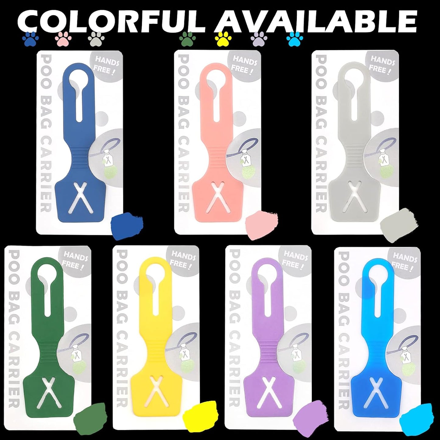 Stylish Forest Green Dog Poop Carrier - Hands-Free Silicone Poo Bags (2 Pack) for Convenient Walks