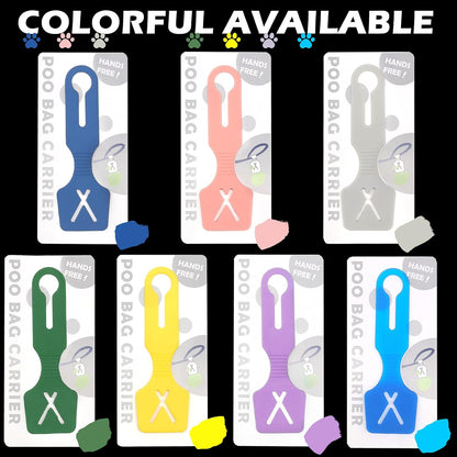 Stylish Forest Green Dog Poop Carrier - Hands-Free Silicone Poo Bags (2 Pack) for Convenient Walks