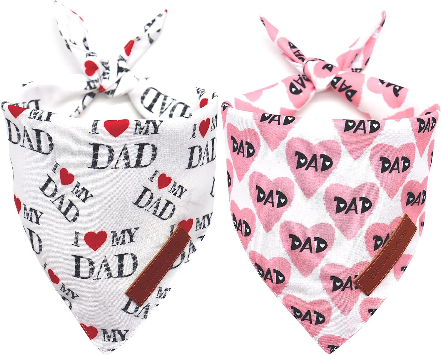 Celebrate Love with Our Valentine's Day Dog Bandanas - Stylish 2 Pack Reversible Scarves for Medium & Large Dogs, Made from Durable Fabric for Unforgettable Holiday Moments
