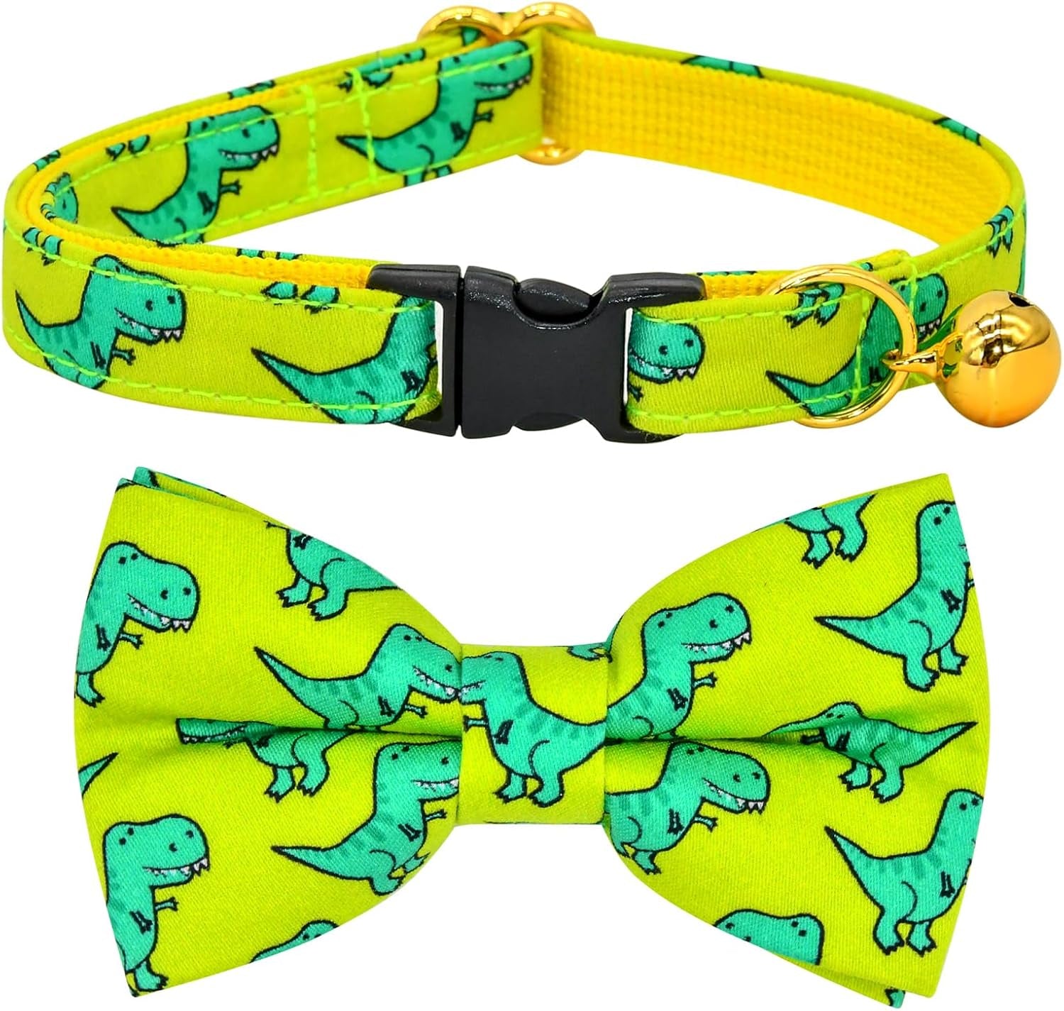 Stylish Sushi Cat Collar Bow Set - Safe Breakaway Collar with Adorable Bowtie for Kittens and Cats