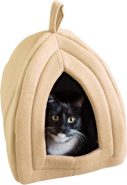 Ultimate Cozy Cat House - Stylish Indoor Pet Tent with Removable Foam Cushion for Small Animals