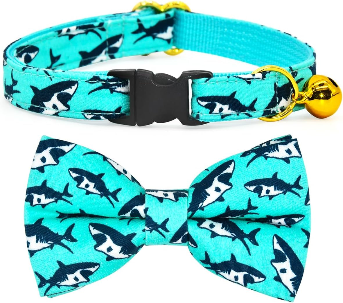 Stylish Sushi Cat Collar Bow Set - Safe Breakaway Collar with Adorable Bowtie for Kittens and Cats