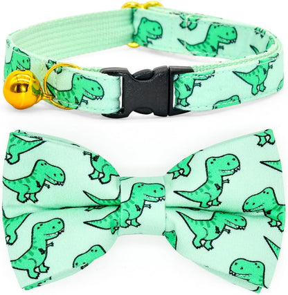 Stylish Sushi Cat Collar Bow Set - Safe Breakaway Collar with Adorable Bowtie for Kittens and Cats