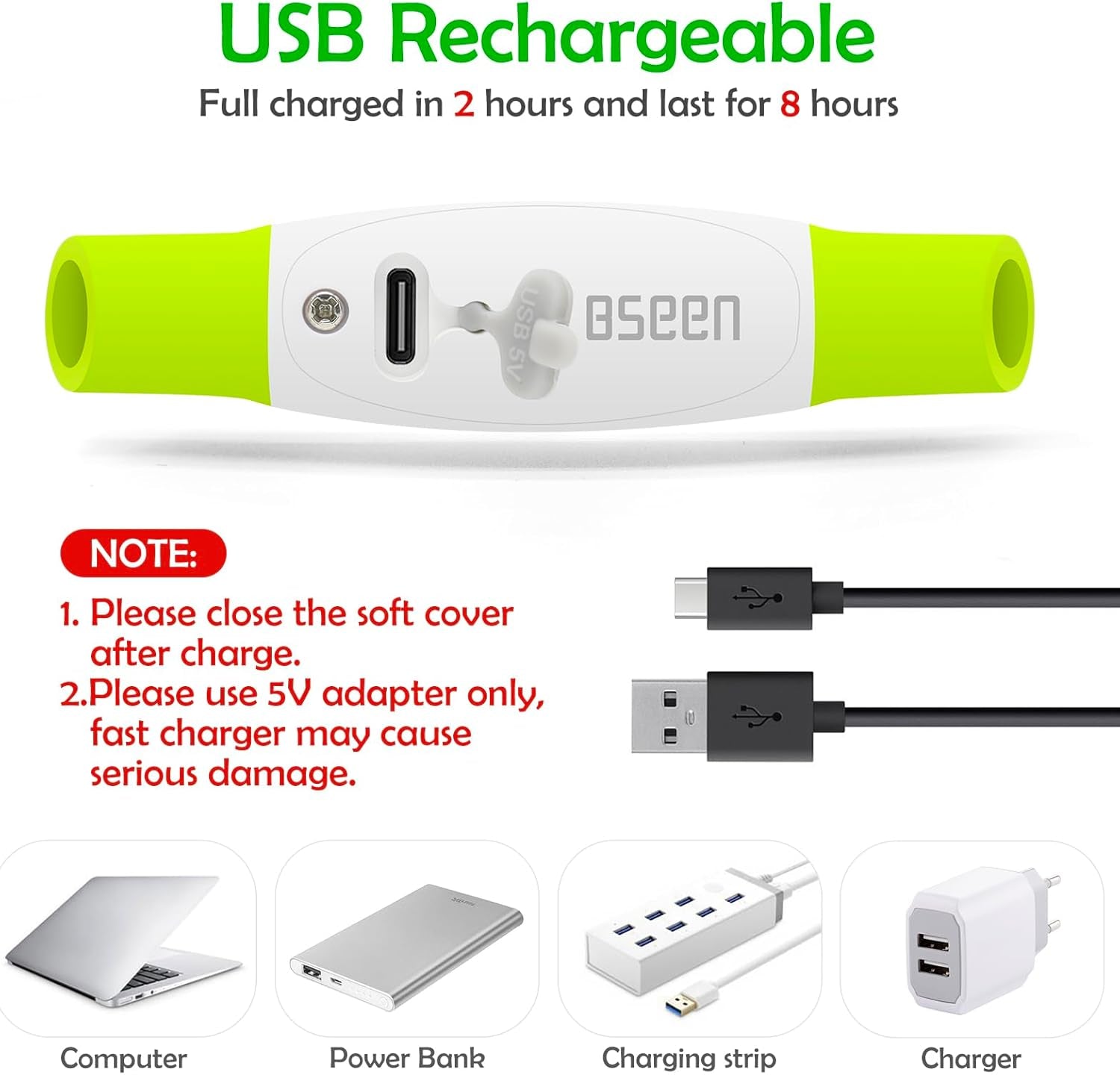 Illuminate Your Dog's Safety with the USB Rechargeable LED Dog Collar - Perfect for All Breeds in Vibrant Green