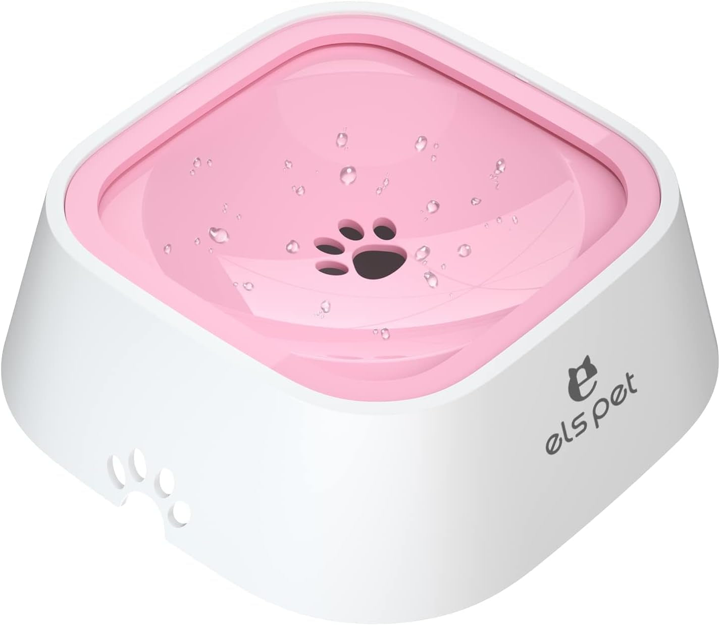No Spill, No Drip Travel Bowl - 35oz Slow Water Feeder for Dogs & Cats in Stylish Grey