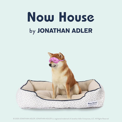 Indulge Your Dog in Luxury with the Now House Grey Diamond Cuddler Dog Bed - Small, Stylish & Washable!