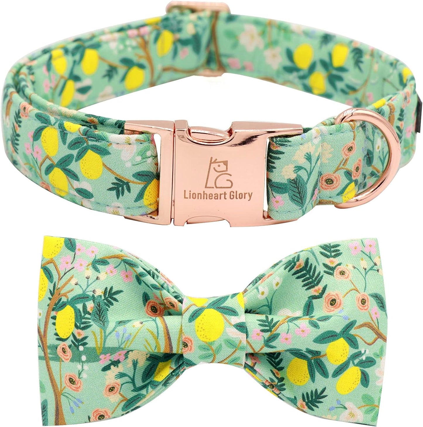 Charming Adjustable Floral Dog Collar with Bowtie - Perfect Comfort and Style for Your Beloved Pup