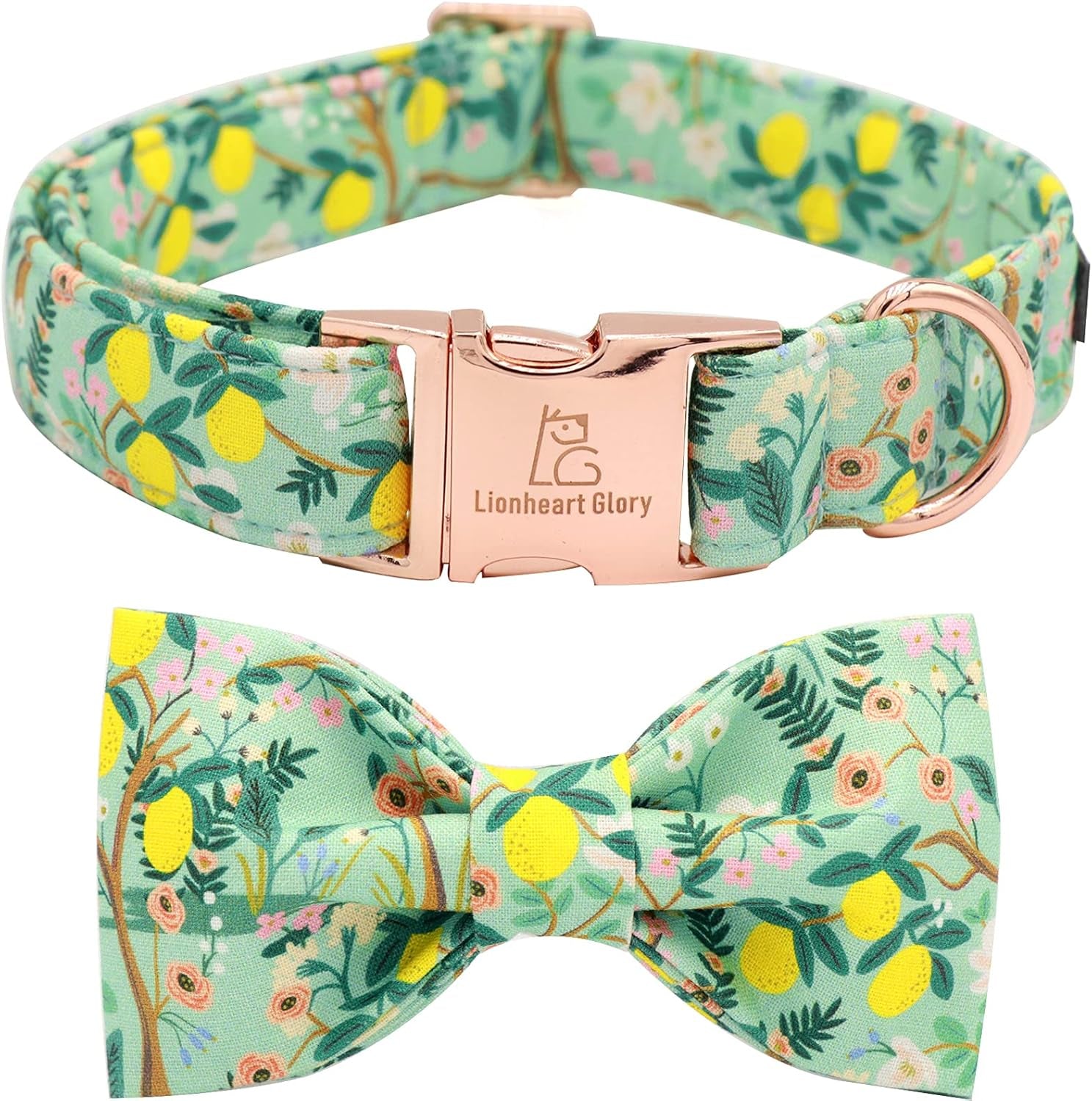 Charming Adjustable Floral Dog Collar with Bowtie - Perfect Comfort and Style for Your Beloved Pup