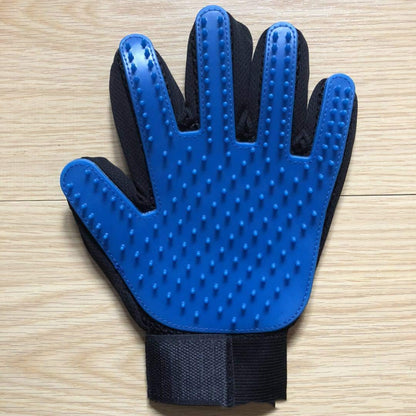 Transform Grooming Time with the Blue De-Shedding Grooming Glove for Dogs & Cats - Effortless Fur Removal & Gentle Massage - 1-2 Pairs Included
