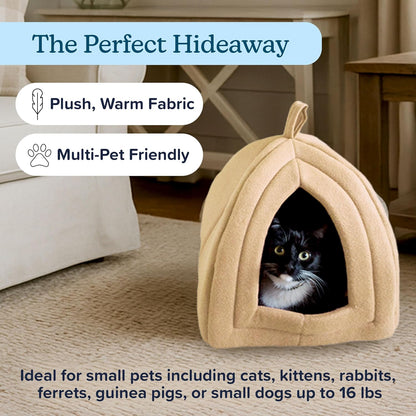 Ultimate Cozy Cat House - Stylish Indoor Pet Tent with Removable Foam Cushion for Small Animals