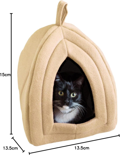 Ultimate Cozy Cat House - Stylish Indoor Pet Tent with Removable Foam Cushion for Small Animals