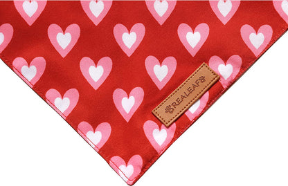 Celebrate Love with Our Valentine's Day Dog Bandanas - Stylish 2 Pack Reversible Scarves for Medium & Large Dogs, Made from Durable Fabric for Unforgettable Holiday Moments