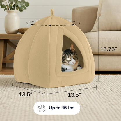 Ultimate Cozy Cat House - Stylish Indoor Pet Tent with Removable Foam Cushion for Small Animals