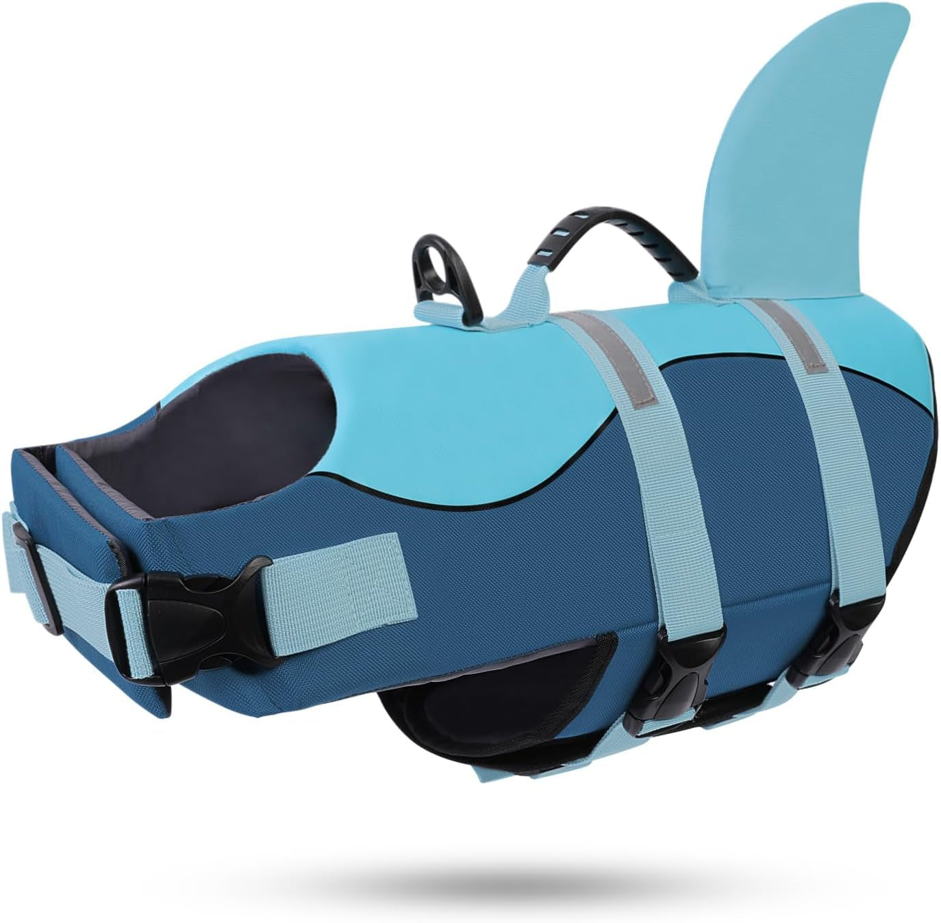 Ultimate Shark Dog Life Jacket - Premium Safety Vest for Swimming & Boating, Perfect Floatation Swimsuits for All Dog Sizes in Blue Bandhnu