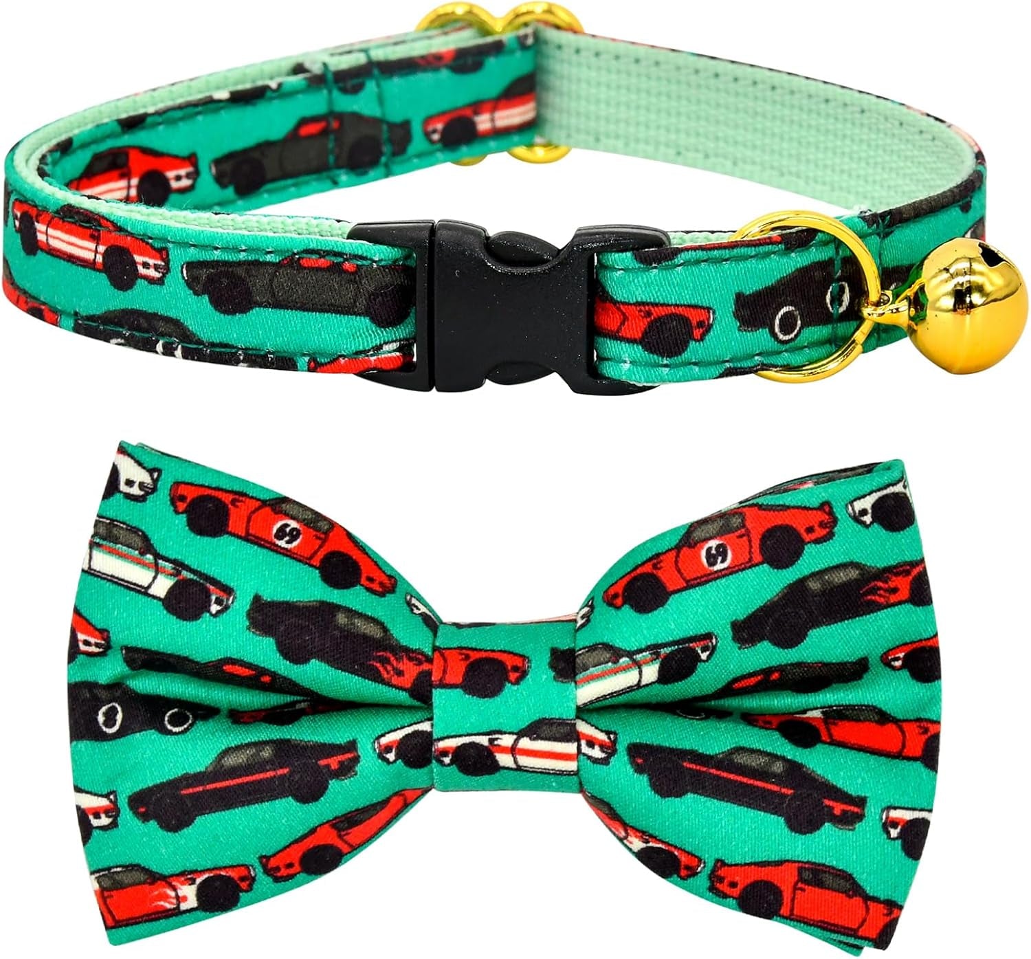 Stylish Sushi Cat Collar Bow Set - Safe Breakaway Collar with Adorable Bowtie for Kittens and Cats