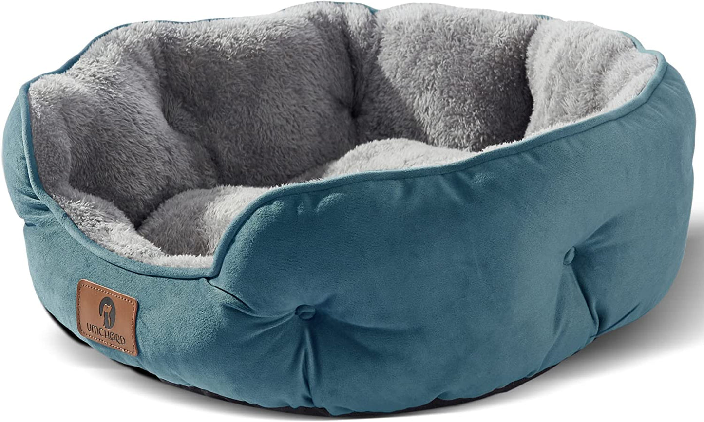 Indulge Your Pet with the Cozy Small Dog Bed - Soft, Machine Washable, Anti-Slip & Water-Resistant for Small Dogs and Cats - 20 Inches in Elegant Brown