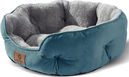 Indulge Your Pet with the Cozy Small Dog Bed - Soft, Machine Washable, Anti-Slip & Water-Resistant for Small Dogs and Cats - 20 Inches in Elegant Brown