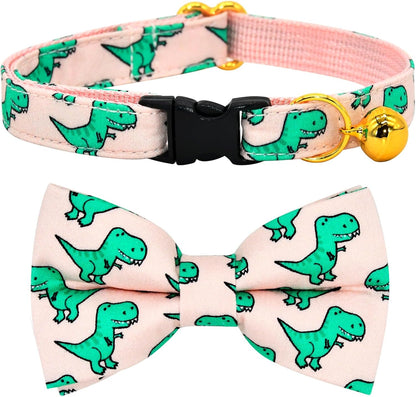 Stylish Sushi Cat Collar Bow Set - Safe Breakaway Collar with Adorable Bowtie for Kittens and Cats