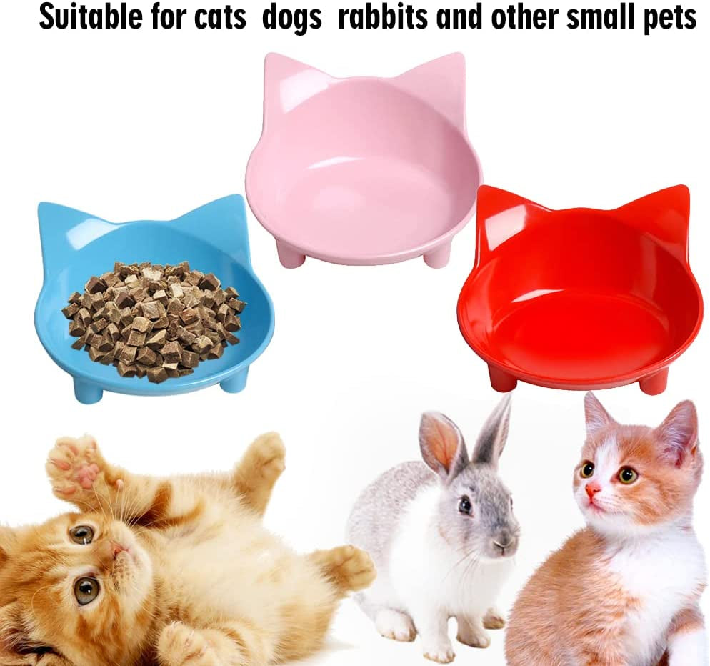 Stylish Non-Slip Pet Bowls Set - Perfect Shallow Food & Water Bowls for Cats, Dogs, and Small Animals with Whisker Fatigue Relief Design