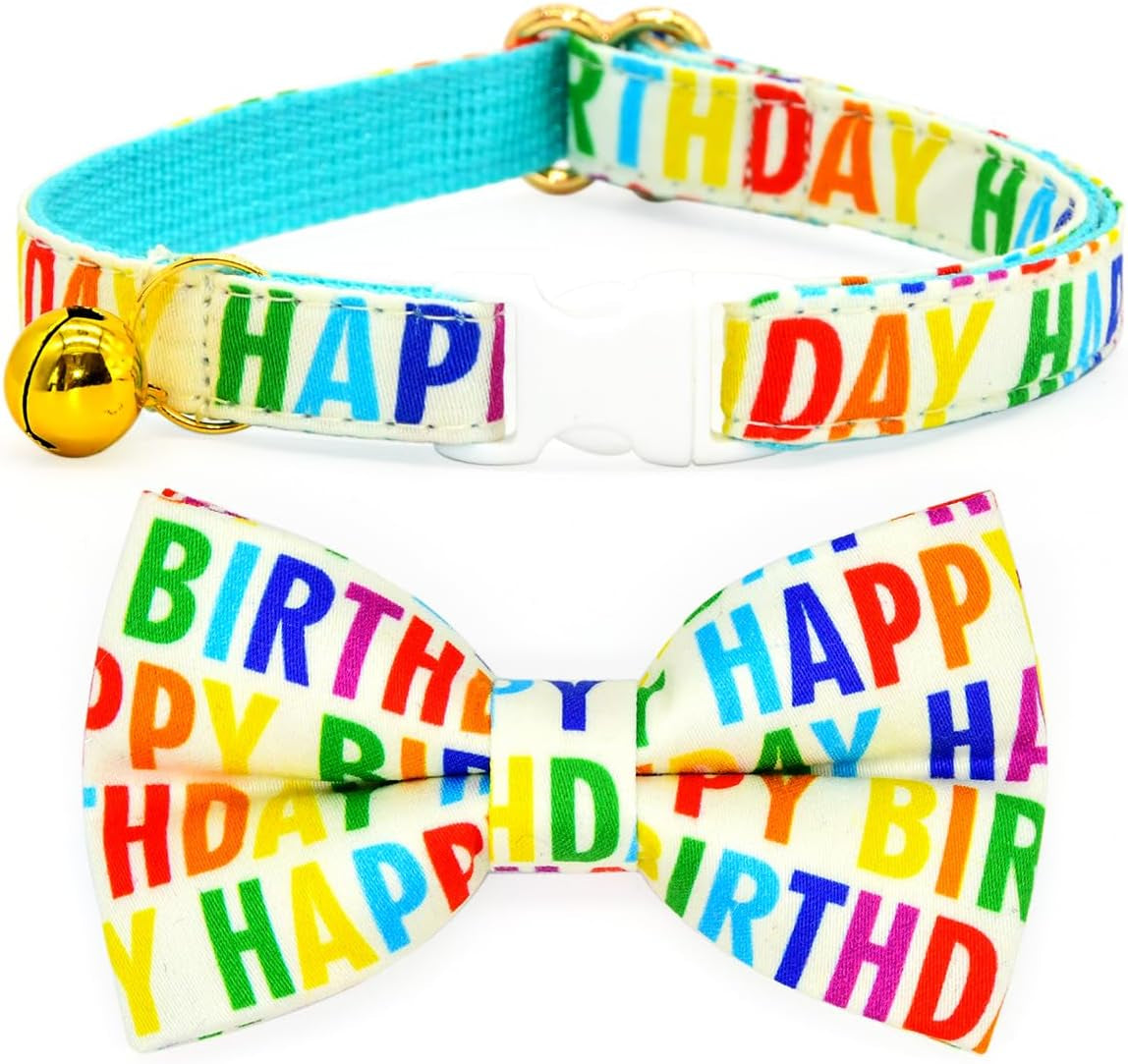 Stylish Sushi Cat Collar Bow Set - Safe Breakaway Collar with Adorable Bowtie for Kittens and Cats