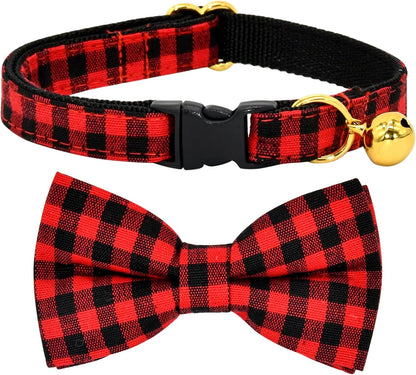 Stylish Sushi Cat Collar Bow Set - Safe Breakaway Collar with Adorable Bowtie for Kittens and Cats