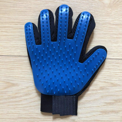 Transform Grooming Time with the Blue De-Shedding Grooming Glove for Dogs & Cats - Effortless Fur Removal & Gentle Massage - 1-2 Pairs Included
