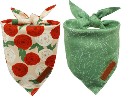 Celebrate Love with Our Valentine's Day Dog Bandanas - Stylish 2 Pack Reversible Scarves for Medium & Large Dogs, Made from Durable Fabric for Unforgettable Holiday Moments