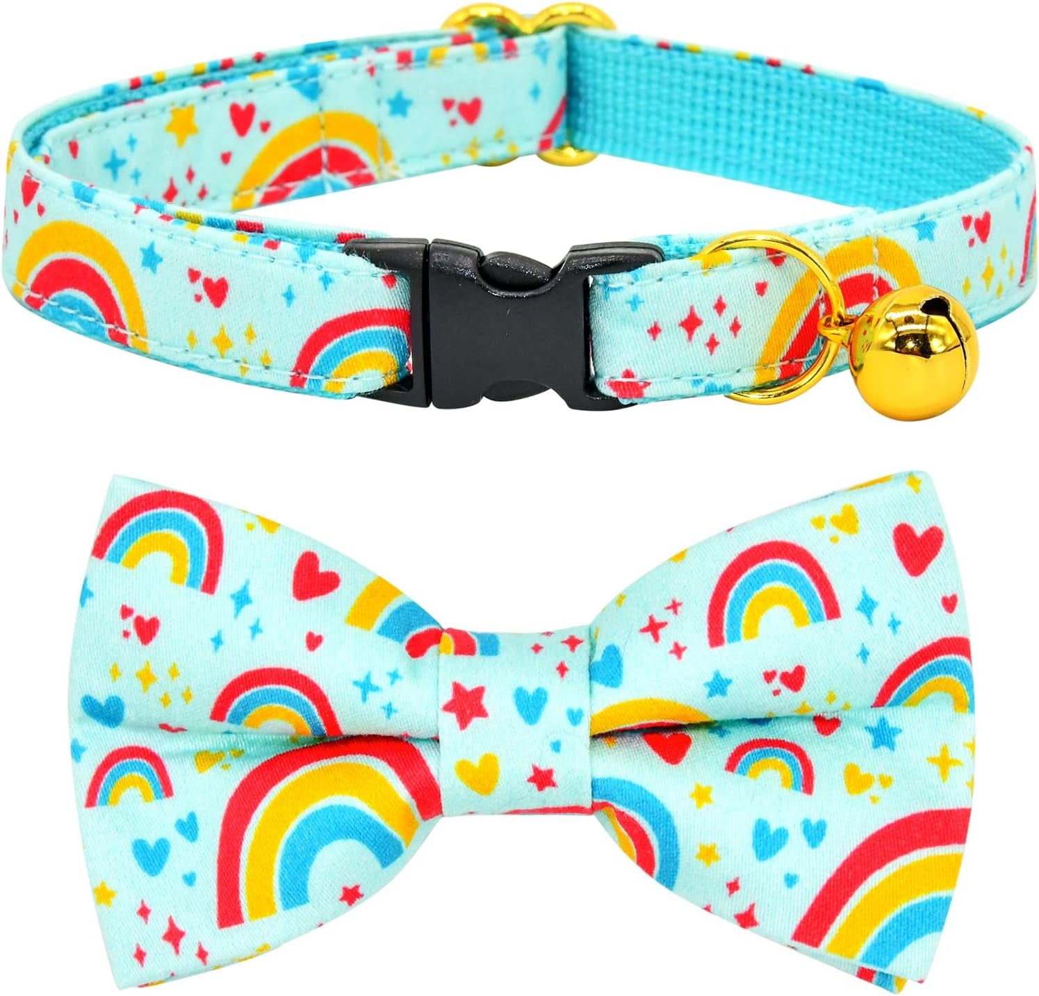 Stylish Sushi Cat Collar Bow Set - Safe Breakaway Collar with Adorable Bowtie for Kittens and Cats