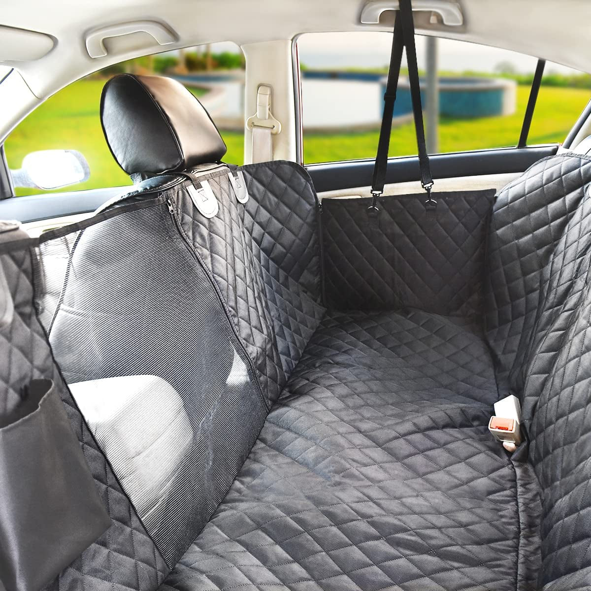 Ultimate Waterproof Dog Car Seat Cover - Scratch-Resistant Hammock with Mesh Window for Enhanced Comfort and Safety on Every Journey