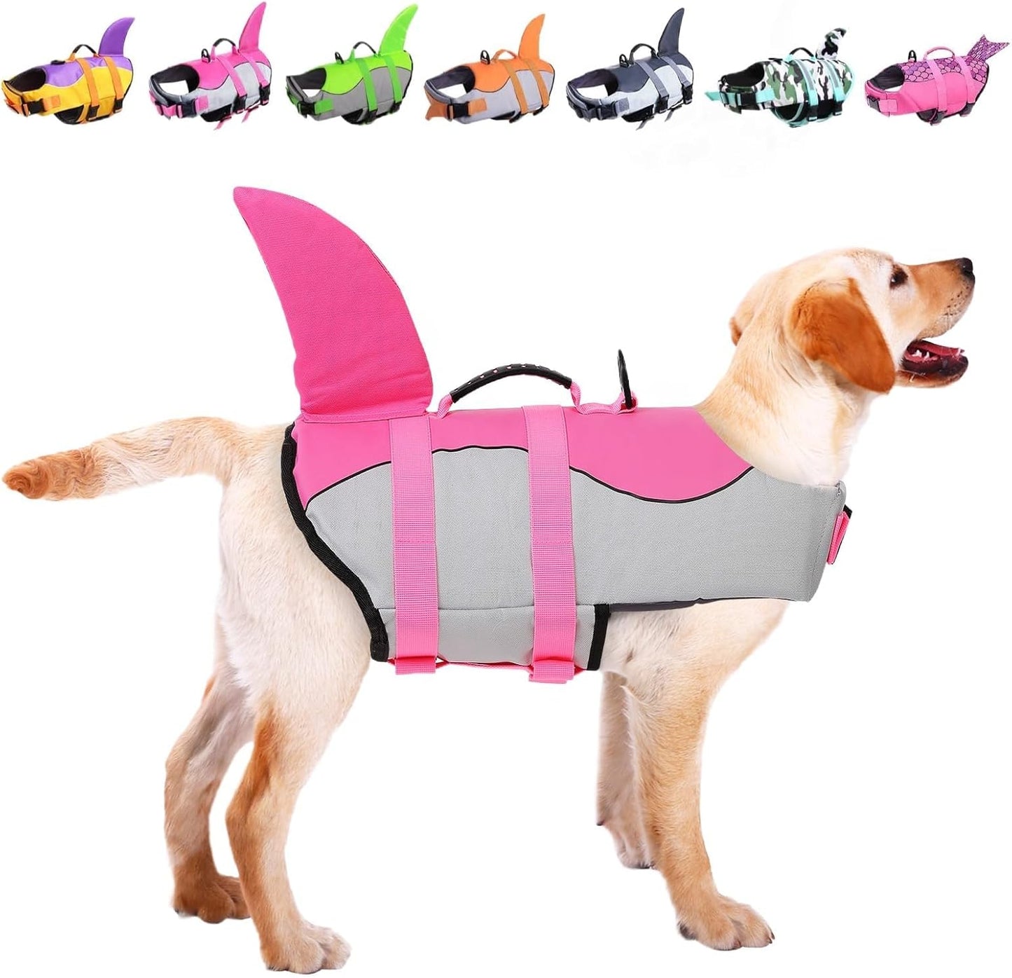 Ultimate Shark Dog Life Jacket - Premium Safety Vest for Swimming & Boating, Perfect Floatation Swimsuits for All Dog Sizes in Blue Bandhnu