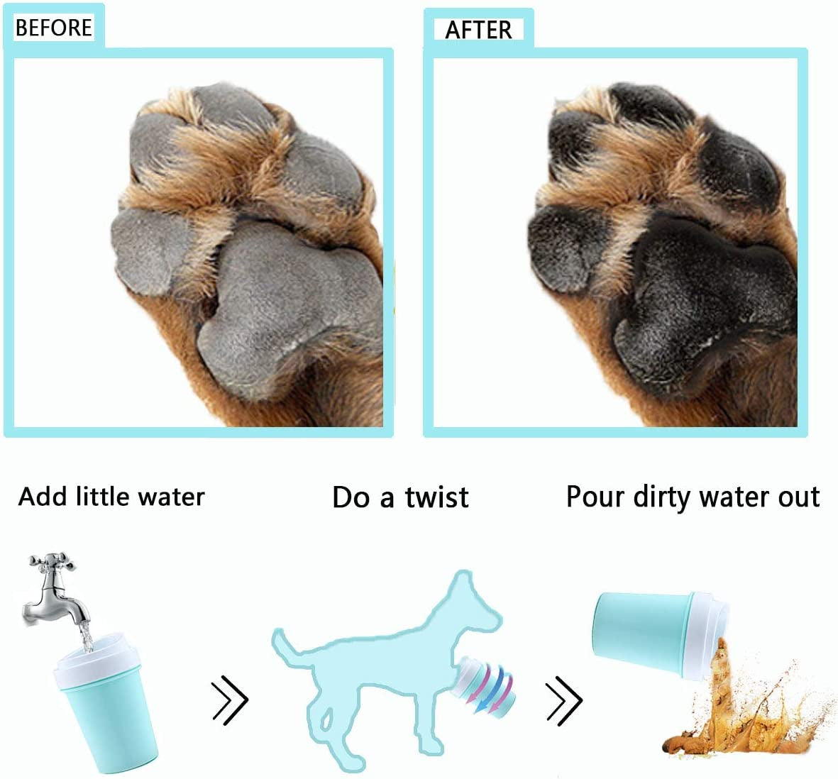 Ultimate Pet Paw Washer - The Easy and Effective Solution for Clean Paws and a Mud-Free Home!